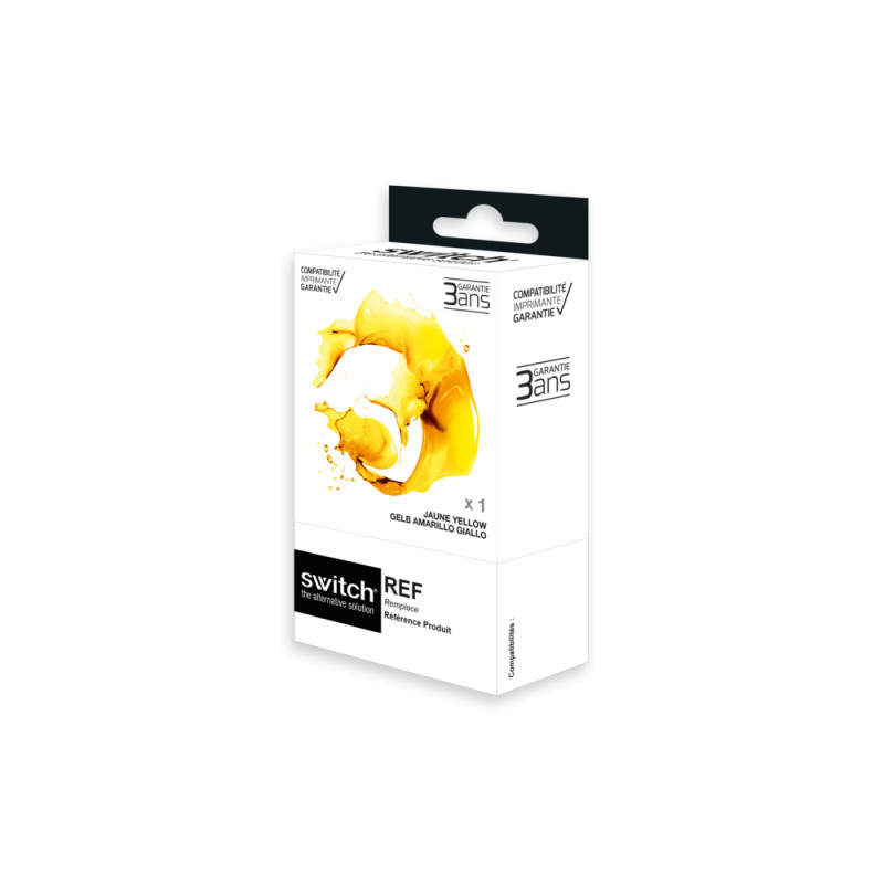 SWITCH Epson E804 Cartouche compatible avec C13T08044011 - Jaune