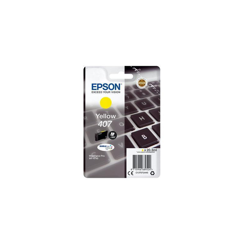 Epson E407Y Cartouche originale C13T07U440 - Jaune