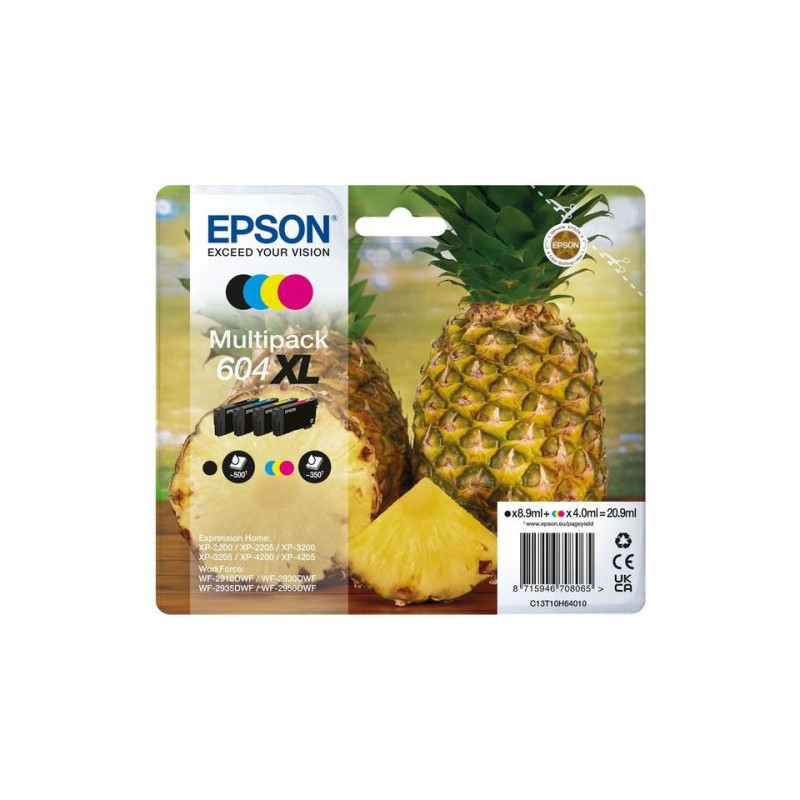 Epson 604XL - Pack x 4 original C13T10H64010 - Black Cyan Magenta Yellow