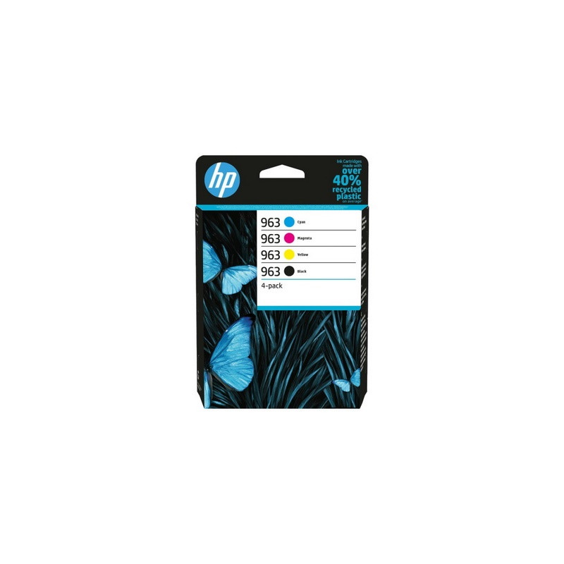 hp K963 Pack x 4 original 6ZC70AE - Noir Cyan Magenta Jaune