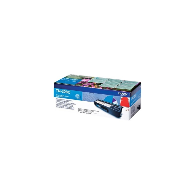 Toner authentique Brother TN-328 - Cyan