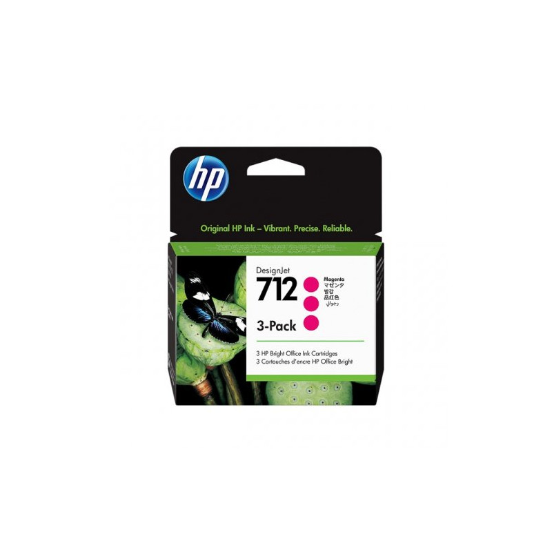 hp U712M Pack x 3 original 3ED78A, 712 - Magenta