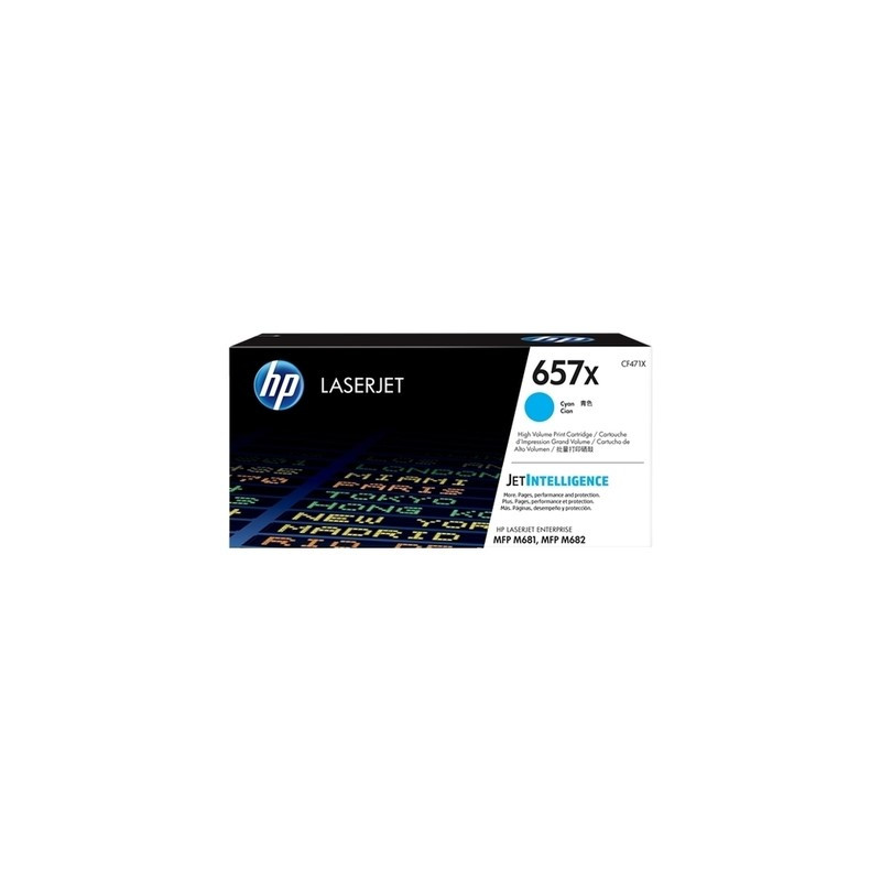 Hp 657X - Toner authentique CF471X, 657X - Cyan