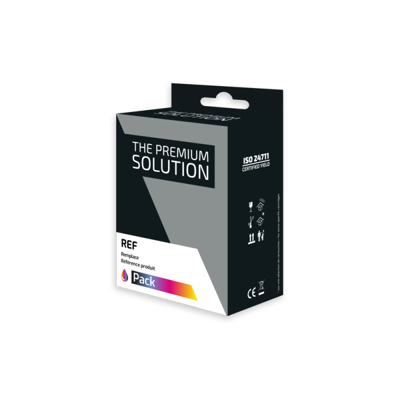 TPS Pack x 4 compatible avec Hp CH563EE, CH564EE - Noir Tricolor