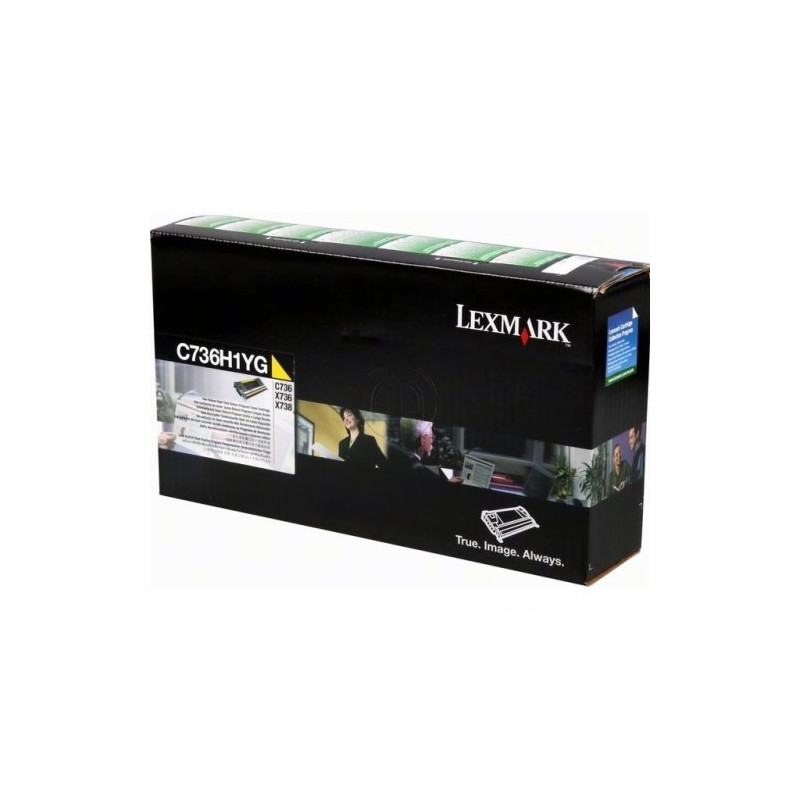 Lexmark 0C736H1YG - Toner authentique RETURN 0C736H1YG - Yellow