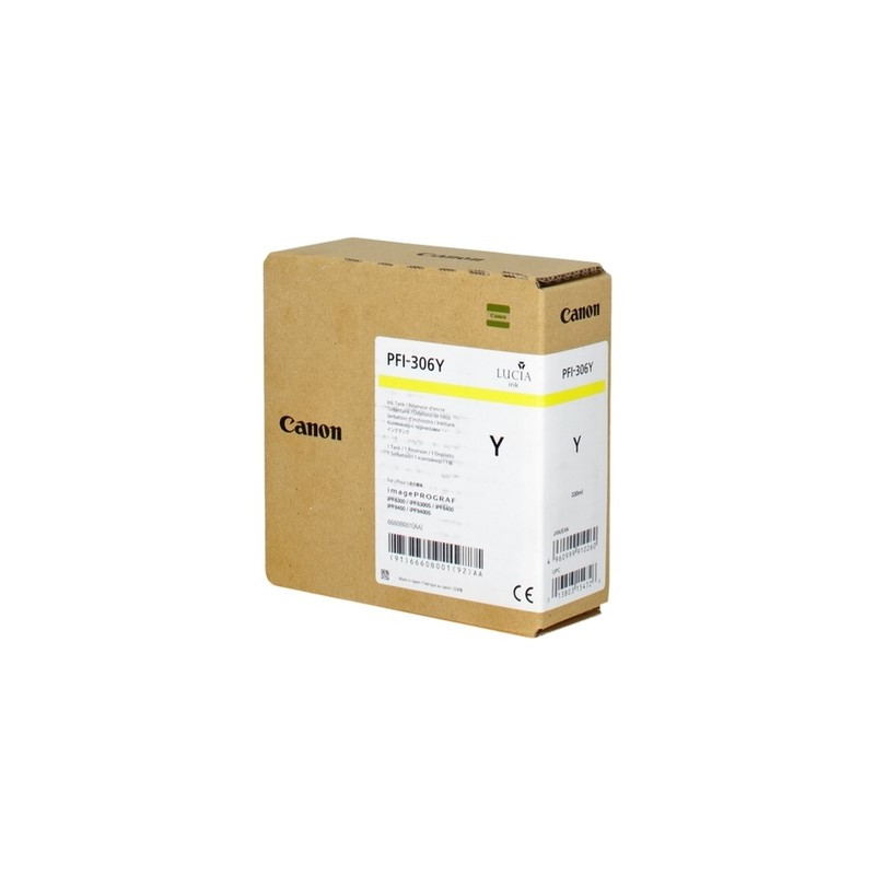 Canon UPFI306Y Cartouche originale 6660B001, PFI306Y - Jaune