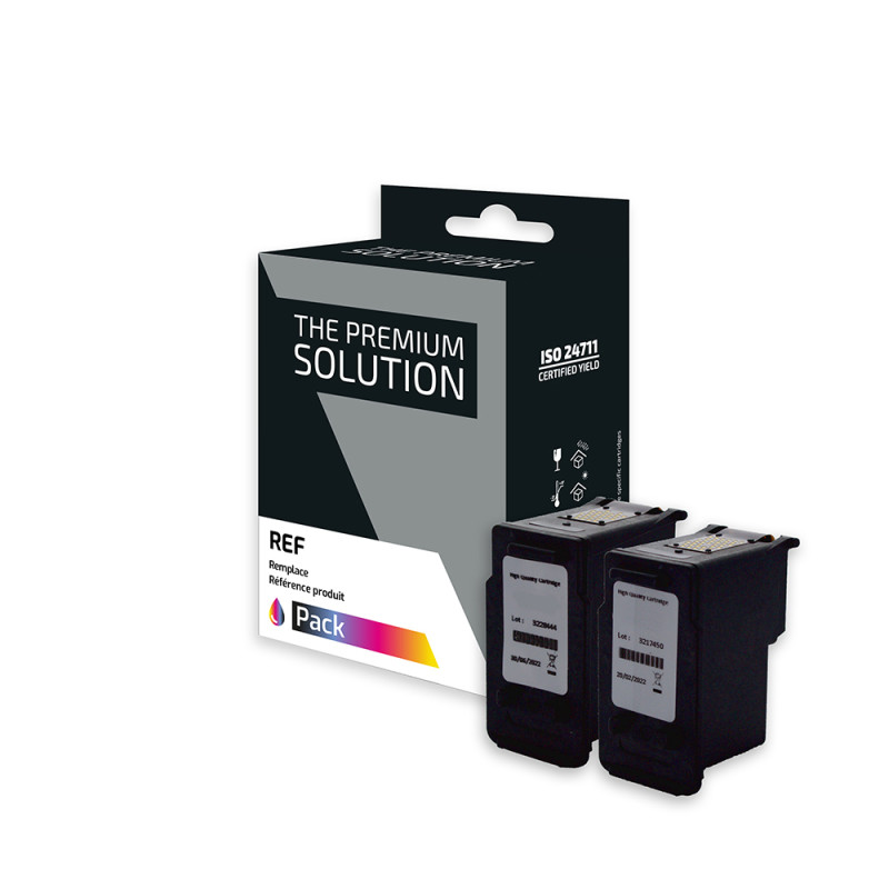 Canon C560/C561 Pack x 2 compatible avec PG560, 3713C001, CL561, 3731C001 - Noir + Tricolor