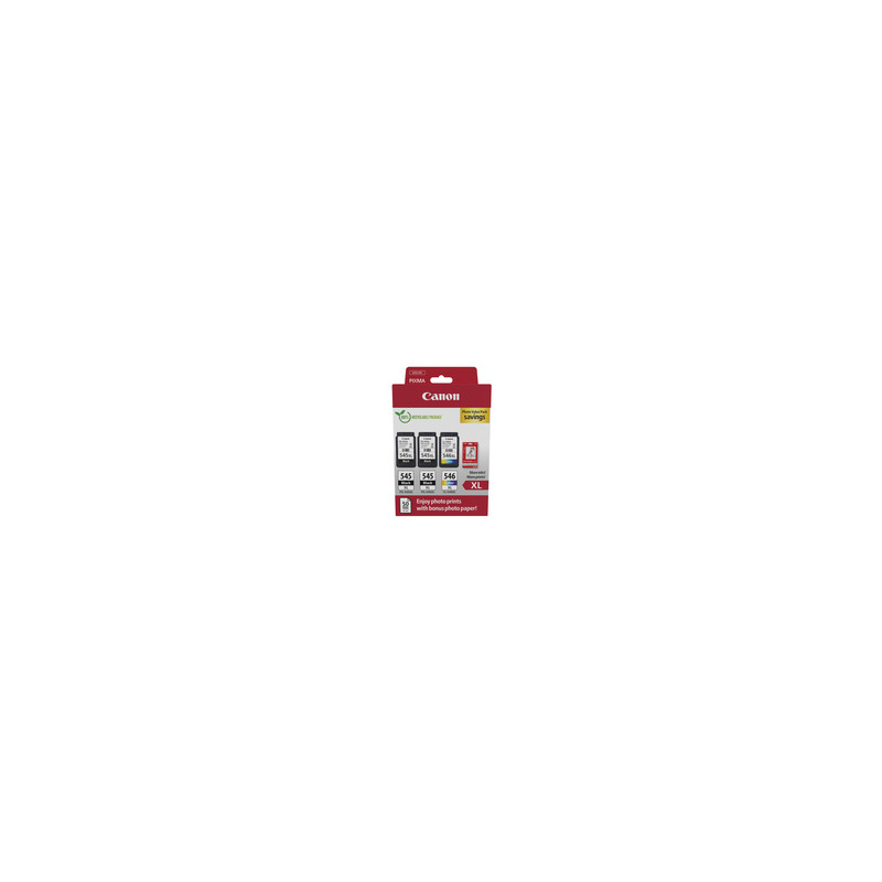 Canon 545XL/546XL - Pack x 3 jet d'encre authentique + 50 papier photo 8286B015 - Black + Tricolor