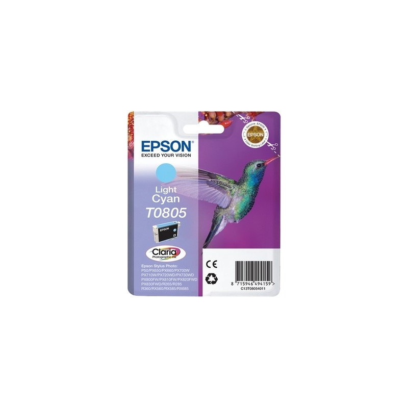 Epson E805 Cartouche authentique C13T08054011 - Cyan Clair