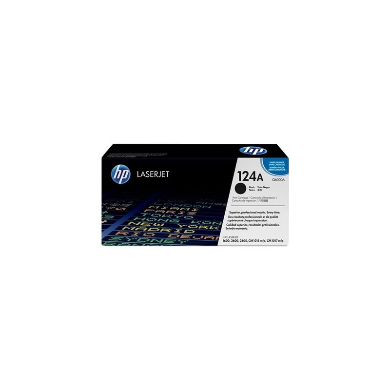Toner authentique Hp Q6000A, 124A - noir