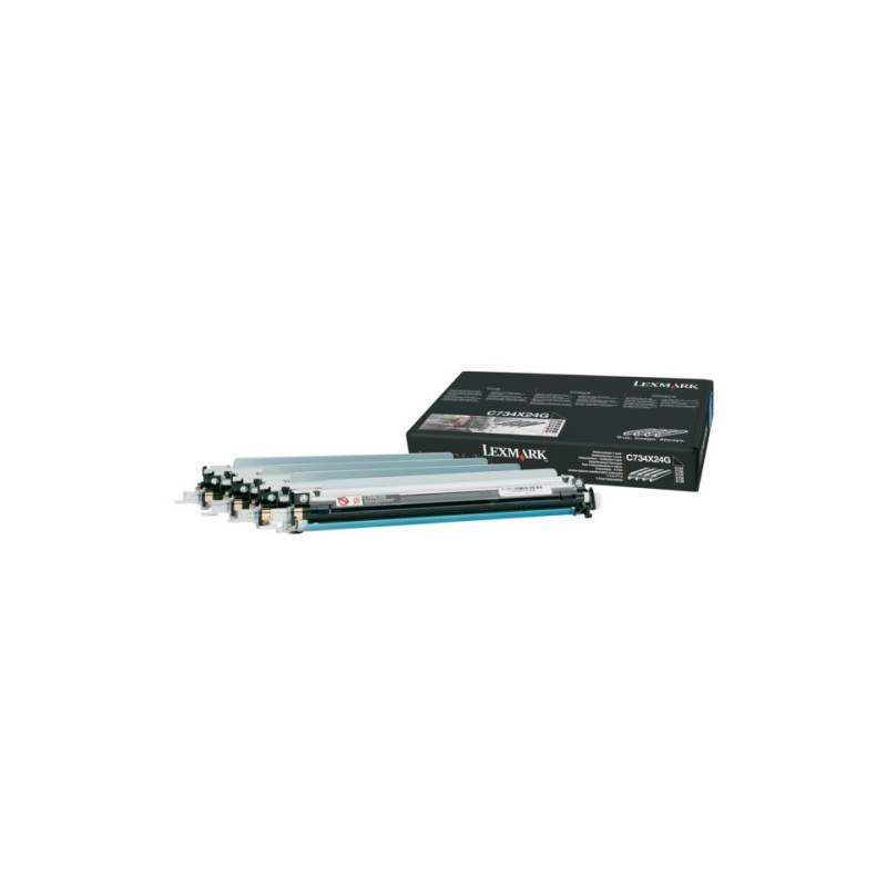 Pack x 4 Tambour authentique Lexmark C734X24G - Noir Cyan Magenta Jaune