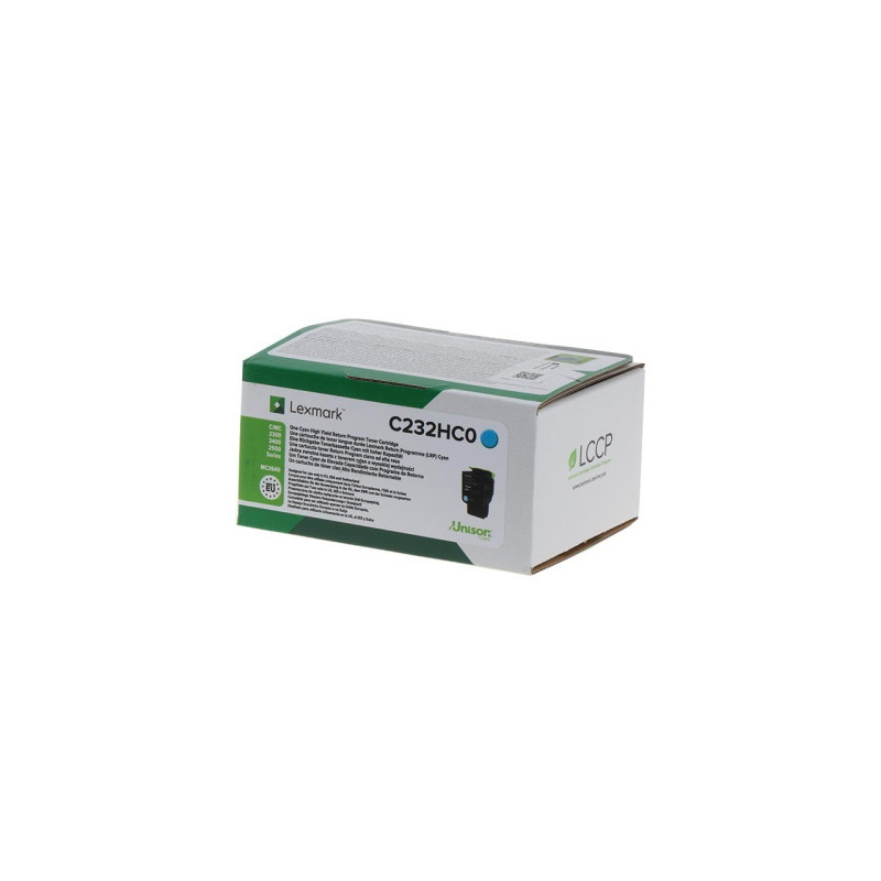 Toner authentique Lexmark C232HC0 - Cyan