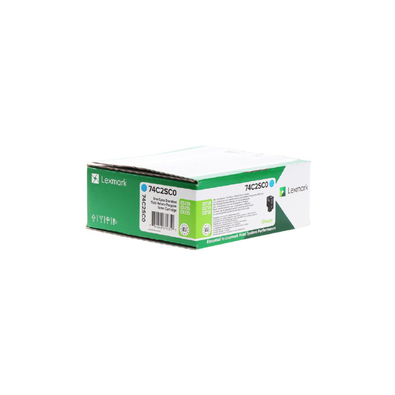 Toner authentique Lexmark 74C2SC0 - Cyan