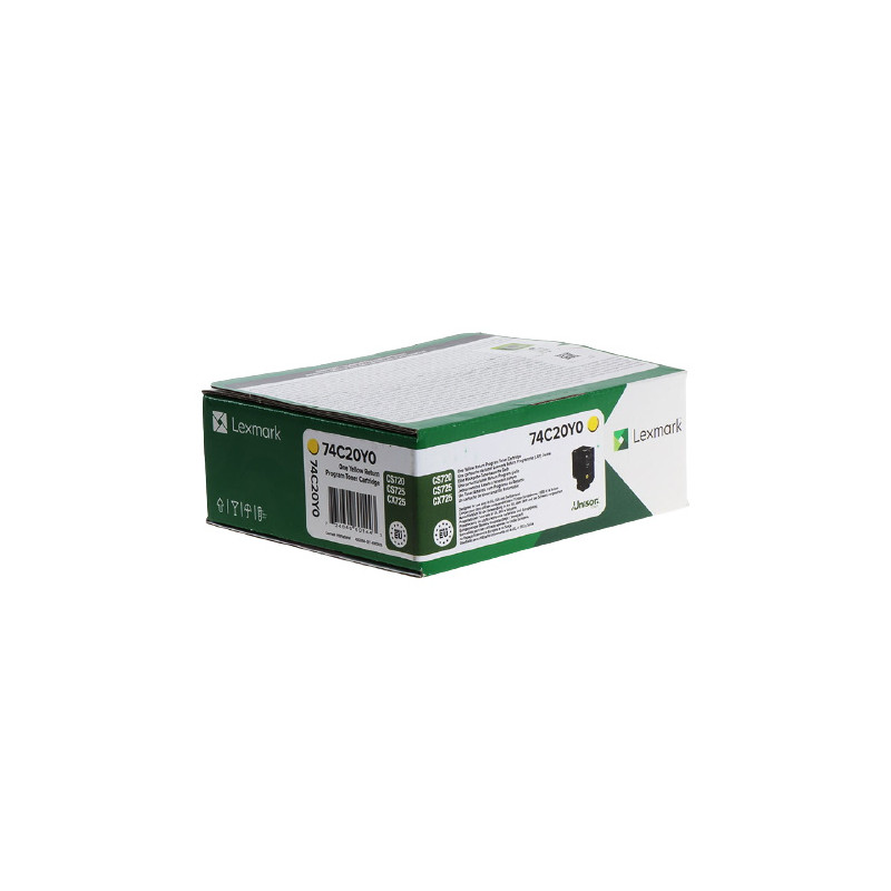 Toner authentique Lexmark 74C20Y0 - Jaune